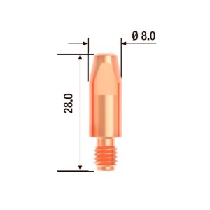 FUBAG Контактный наконечник M6х28 мм ECU D=0.9 мм (25 шт.) в Новосибирске фото