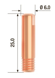 FUBAG Контактный наконечник M6х25 мм ECU D=0.6 мм (10 шт.) в Новосибирске фото