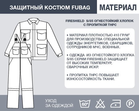 Защитный костюм Fubag размер 56 рост 4 в Новосибирске фото