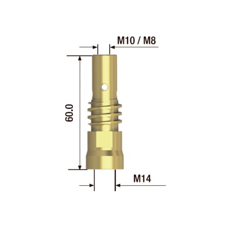 FUBAG Адаптер контактного наконечника сварочного аппарата  M10х60 мм (2 шт.) в Новосибирске фото