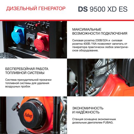 FUBAG Дизельный генератор (одно- и трехфазный) с электростартером DS 9500 XD ES в Новосибирске фото