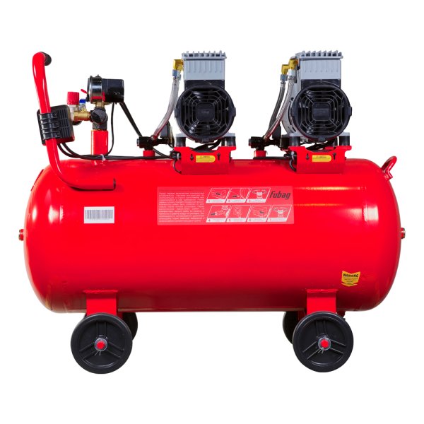 Компрессор воздушный безмасляный малошумный FUBAG OLS 500/100 CM2х2 + Набор пневмоинструмента (5 предметов) в ПОДАРОК в Новосибирске фото