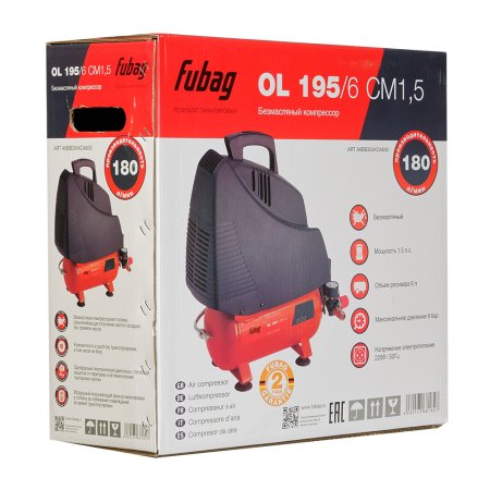 Компрессор воздушный безмасляный FUBAG OL 195/6 CM1.5 в Новосибирске фото