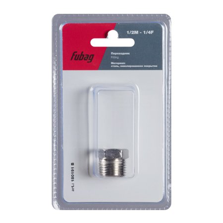 FUBAG Переходник 1/2 дюйма M на 1/4 дюйма F, блистер 1 шт FUBAG (Фубаг) FUBAG Переходник 1/2 дюйма M на 1/4 дюйма F, блистер 1 шт в Новосибирске фото