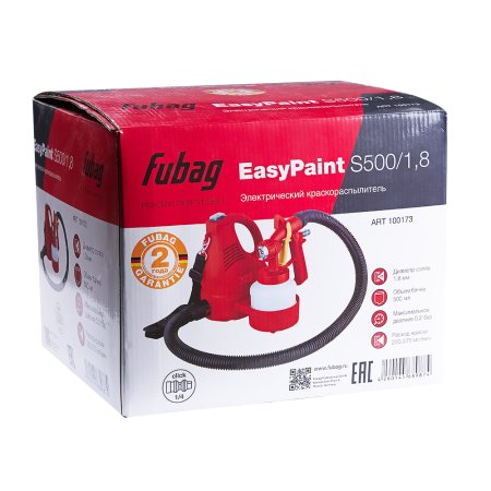 FUBAG Электрический краскораспылитель EasyPaint S500/1.8 с верхним бачком в Новосибирске фото