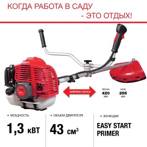 FUBAG Бензиновый триммер FPT 43 + Триммерная леска  сечение витой квадрат L 130 м * 2.4 мм в ПОДАРОК в Новосибирске фото