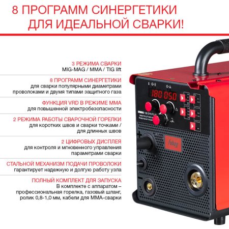 Полуавтомат сварочный FUBAG IRMIG 188 SYN PLUS c горелкой FB 250 3 м в Новосибирске фото